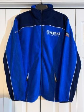 Yamaha Racing Blue and Navy Zip Fleece Jacket